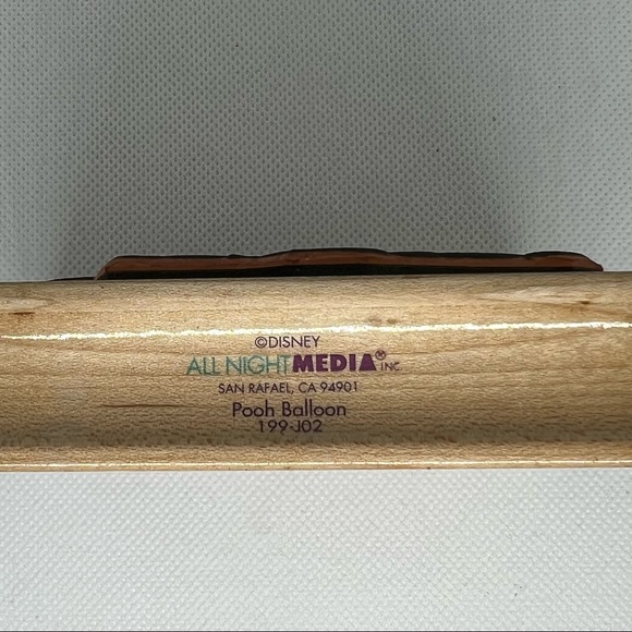 VTG All Night Media Disney Winnie the Pooh and Balloon Wood Mounted Rubber Stamp - Picture 3 of 3